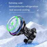 New X82 Cell Phone Radiator Semiconductor Cooling Wireless Charging Electromagnetic Suction Car Bracket Cooling Device