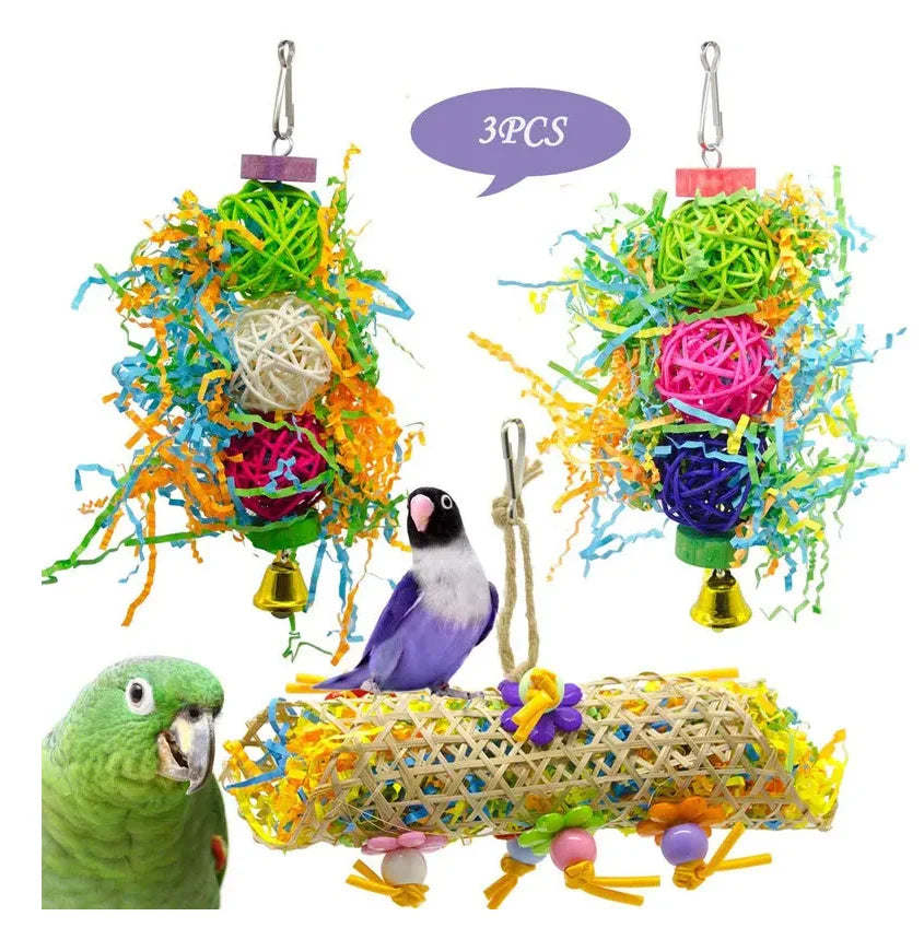 Parrot Toy Set, Bird Supplies, Bird Supplies, Ferrules, Bird Toy Combination Set