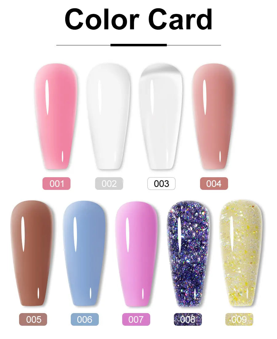 LIMEGIRL 15g Non-Stick Extension Gel UV Quick Build Solid Nail Extension Gel 3D Shaping Nail Art Solid Milky Jelly Hard Gel