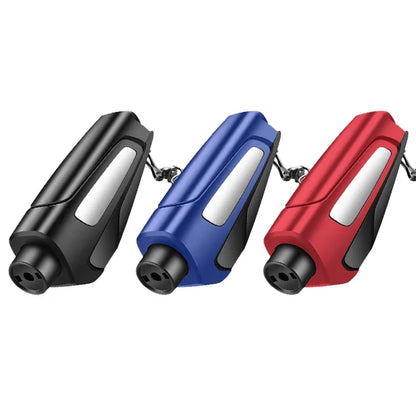 Martillo de emergencia para coche, de aleación, multifunción, rompecristales de emergencia, cortador de cinturón de seguridad, llavero, herramienta de autorrescate.