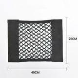 Car Back Rear Seat Storage Net Elastic String Net Universal Mesh Storage Bag Magic Sticker Auto Car Trunk Organizer Accessories