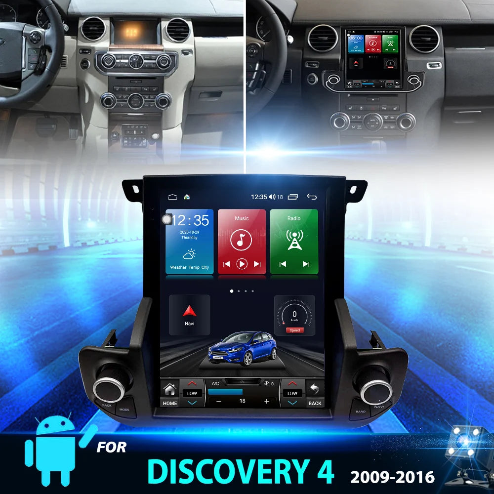 Android 14 For Land Rover Discovery 4 LR4 2009-2016 Car Radio Automotive Multimedia Tesla Screen Carplay Auto Bluetooth GPS 4G
