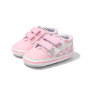 Zapatos Meckior para bebé niño y niña, zapatillas de lona con suela de goma antideslizante y diseño de rayas a cuadros, para primeros pasos, zapatos casuales unisex para bebé.