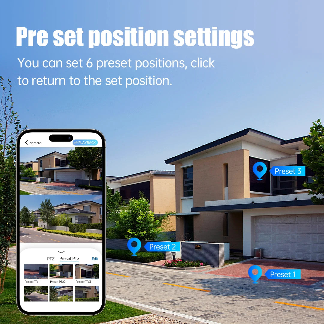 12MP 6K 3 Lens 3 Screen 4G Outdoor Solar Camera Wireless WiFi IP Cameras PIR Auto Tracking Solar Security CCTV Surveillance Cam