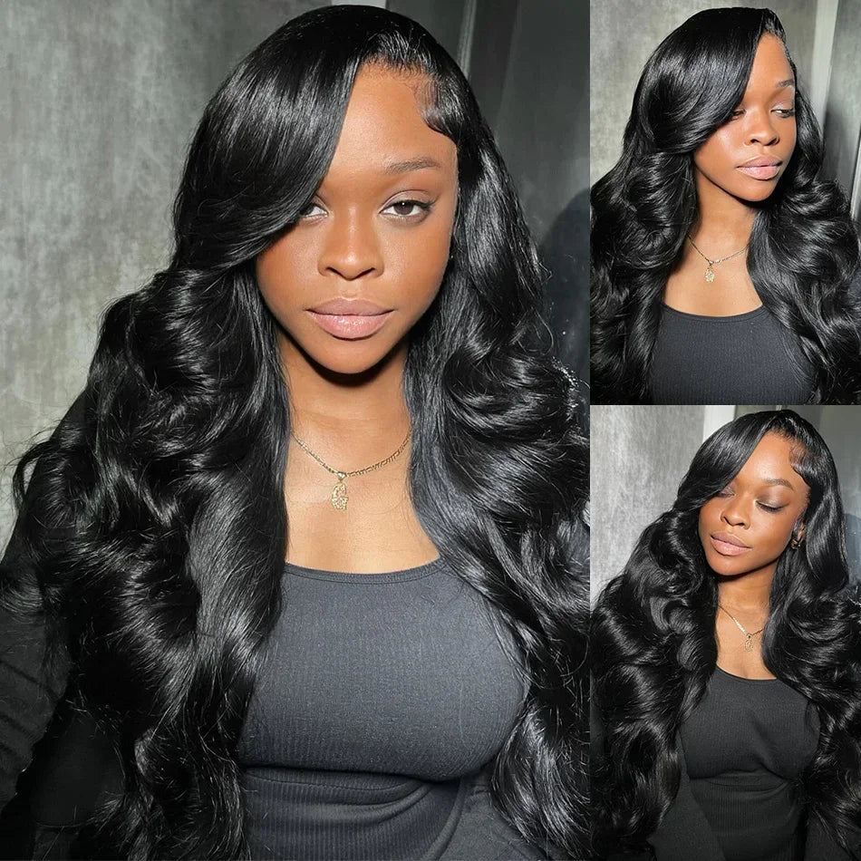 Peruca lace frontal cabelo humano ondulado - alta densidade 250%