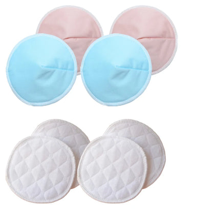 Discos absorbentes reutilizables para lactancia materna, 2 estilos, 4 pares, 3 capas, lavables, suaves, de fibra de bambú, accesorios para sujetador posparto.