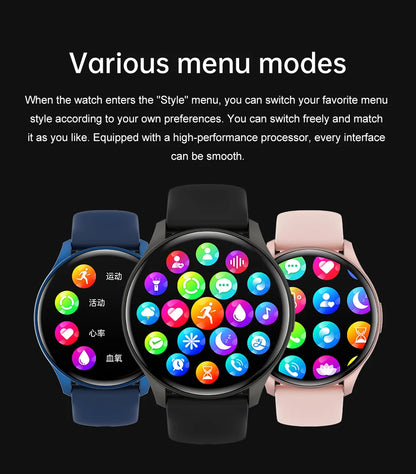 2024 True AMOLED Smart Watch Ladies Screen Always Show Time 466*466 HD Health Tracker Voice Calling Smartwatch Women For Xiaomi