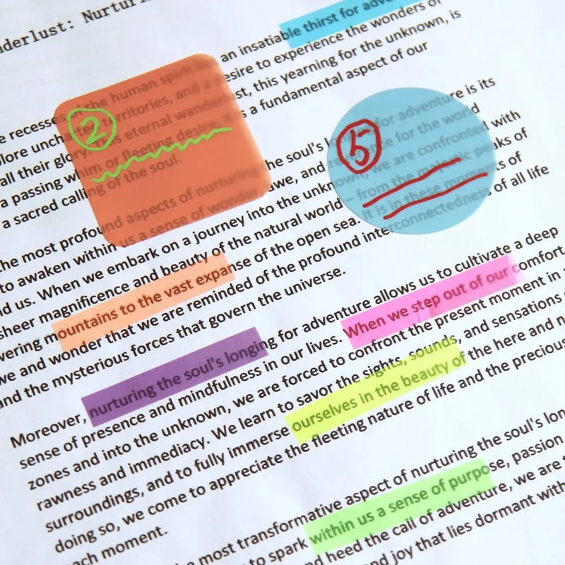 200-3600Sheets Transparent Index Creative Memo Pads Office School Stationery Self-Adhesive Stickers Posted It Sticky Note Pads