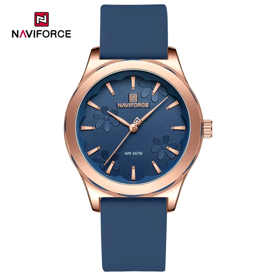 NAVIFORCE NF5051 Women Watch Silicone Quartz Wrist watches for Women Sport Clock Girls Gift Ladies Watches