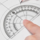 8PCS/Set Plastic Ruler Compasses Set Transparent Straight Ruler Measuring Ruler Set Square Eraser Protractor School Office