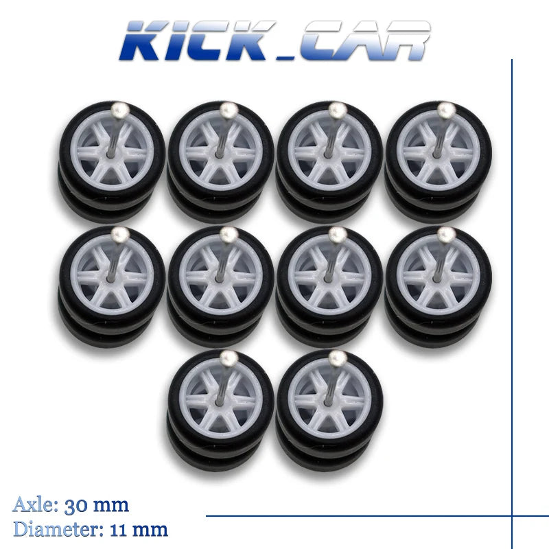 1/64 Wheels Tires Navy Blue set for VDiecast Model Cars Collection Toy for Hot Wheels Hobby Modified Parts 5 set/pack