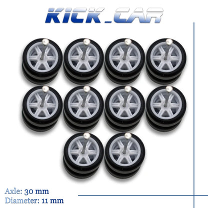 1/64 Wheels Tires Navy Blue set for VDiecast Model Cars Collection Toy for Hot Wheels Hobby Modified Parts 5 set/pack