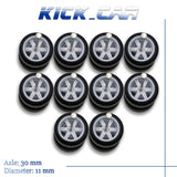 1/64 Wheels Tires Navy Blue set for VDiecast Model Cars Collection Toy for Hot Wheels Hobby Modified Parts 5 set/pack