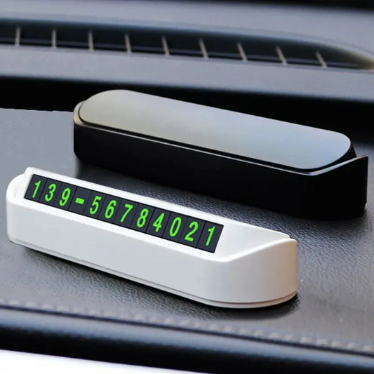 Cartão de estacionamento temporário para carro, placa de número de telefone, número de telefone, parada de estacionamento, acessórios para automóveis