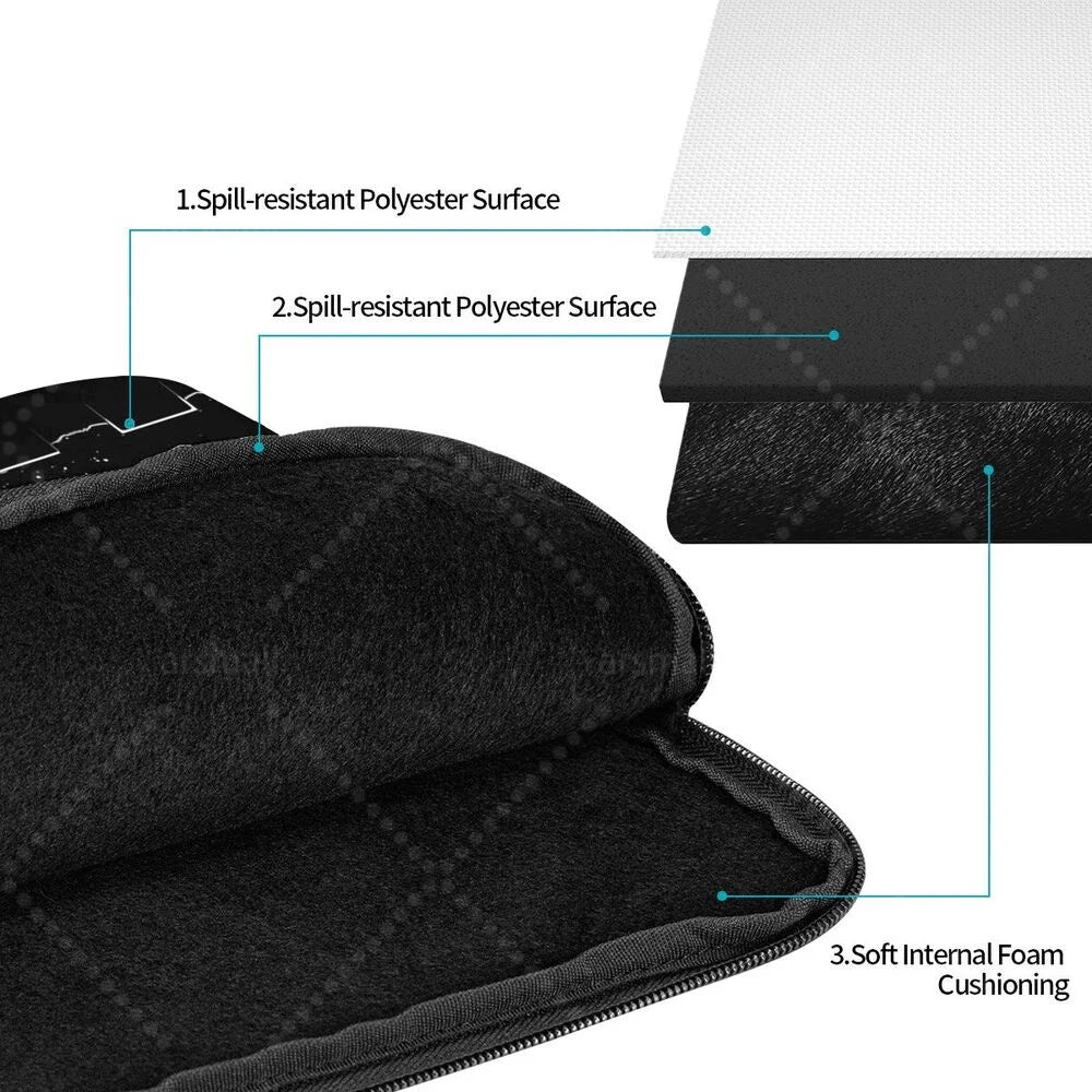 Black Cat Laptop Bag Tablet Notebook Case For Hp Dell Lenovo Computer For Macbook Air Pro Retina 10-17 Sleeve