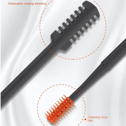3pcs Portable Manual Nose Hair Trimmer Washable For Men And Women With Storage Box Waterproof Double Head Nose Hair Removal