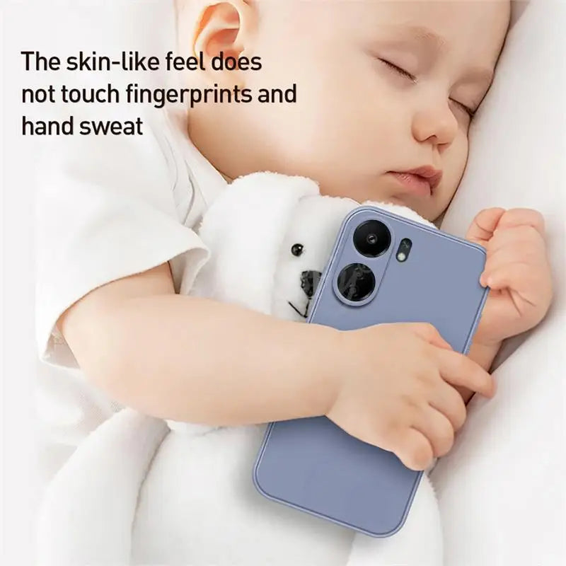 Funda de silicona líquida para Xiaomi POCO C65, funda protectora de goma lisa, funda de TPU para POCO C65