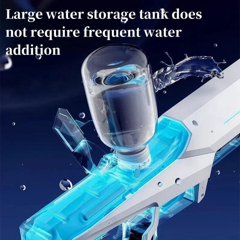 Pistola de agua eléctrica automática con absorción de agua, entretenimiento en piscinas de playa al aire libre, pistola de agua para adultos y niños