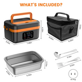 A98I-Cordless Electric Lunch Box, Rechargeable Self-Heating Food Warmer With 16000Mah Battery, For Work/Travel/Car/Office