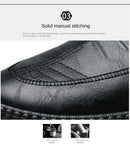 Men Leather Shoes Breathable Business Summer Slip on Loafers Man Casual Black Flats Driving Walking Shoes Moccasins