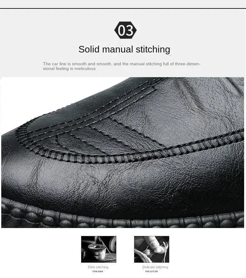 Men Leather Shoes Breathable Business Summer Slip on Loafers Man Casual Black Flats Driving Walking Shoes Moccasins