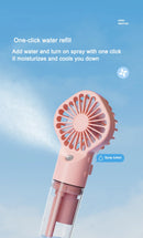 Portable Handheld Spray Fan,Water Spray Mist Fan,Student Dormitory Mini Fan,Summer Supplies, Cooling Tools,Outdoor Small Fan 1pc