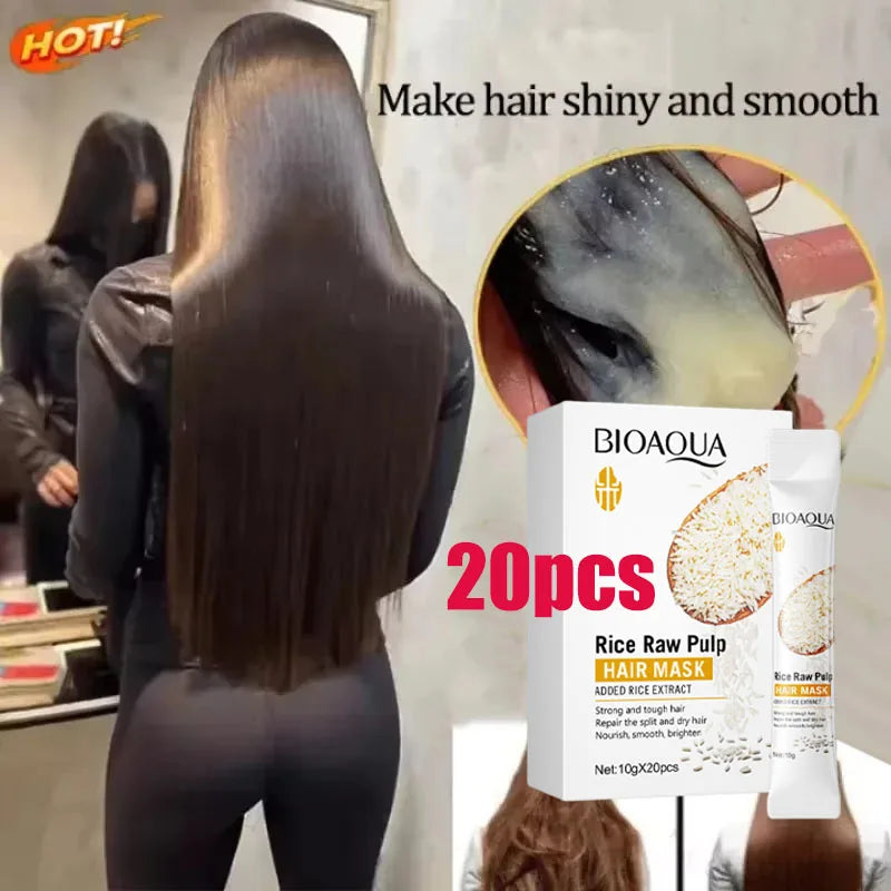 Mascarilla capilar mágica profesional reparadora natural que previene la sequedad, las puntas abiertas, repara el daño, el frizz y los enredos. Cuidado suave y liso en 5 segundos.