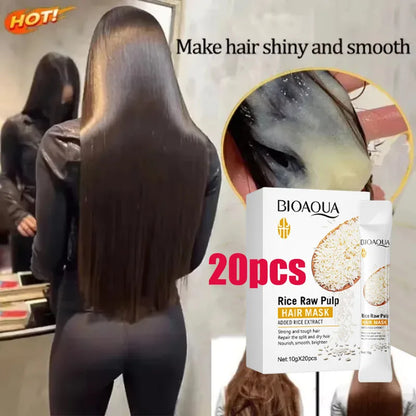 Mascarilla capilar mágica profesional reparadora natural que previene la sequedad, las puntas abiertas, repara el daño, el frizz y los enredos. Cuidado suave y liso en 5 segundos.