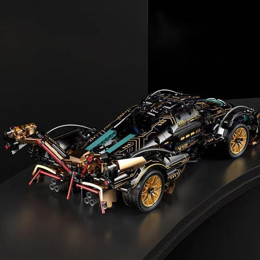 1690 Pieces, Green Racing Building Block Toys, Abs Materials, Manual Toy Building Blocks Assembly, Home Furnishings, Office Desktop Furnishings