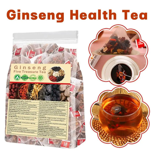 Kidney Cleansing Detox Tea Ginseng Five Treasure 6 Ingredients Natural Herbal Unisex Daily Health Care Tea