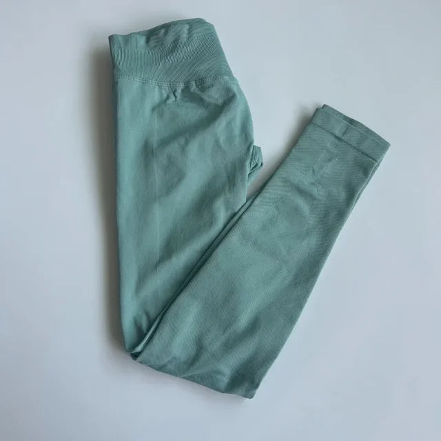 Impact Leggings Women Scrunch Seamless Yoga Legging Gym Sports Pants Low Waist Ribbed High Stretch Fitness Workout Tights 