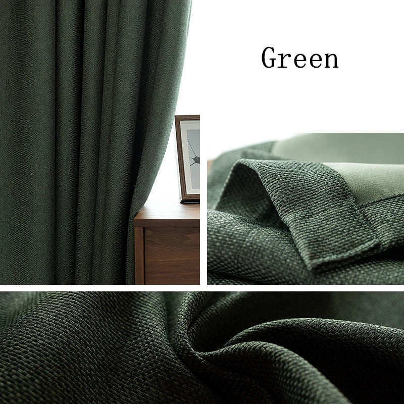 310cm Height Custom Made window 80% blackout curtain thickened cotton linen cutains for living room bedroom luxury curtains