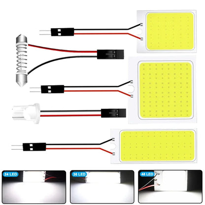 C5W Festoon LED Bulb 31mm 36mm 39mm 41mm T10 W5W LED COB Light 12V White 7000K Car Interior Dome Reading Trunk Lmaps