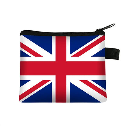 National Flag Print Coin Purses Algeria Spain Haiti Israel Women Wallet Saudi Arabia Men Purse Small Handbag Money Coin Bags