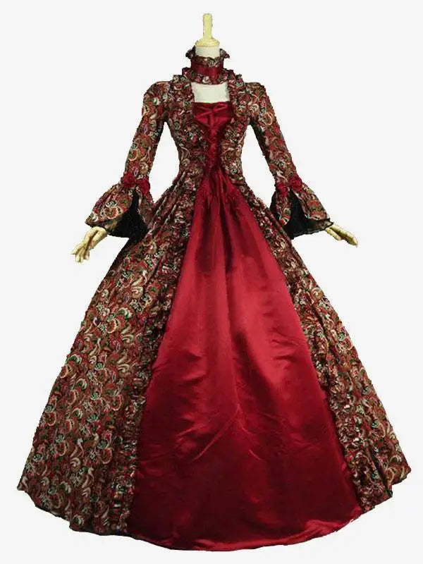 18th Century Medieval Gothic dress Renaissance LACE Dress Masquerade Costume Ball Gown vestido Dresses Plus size S-XXXXXL