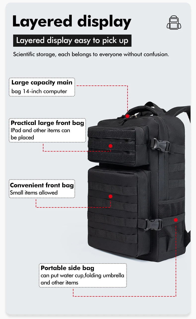 50L/32L Male and Female Backpacks Simple Business Trip Luggage Bag, Boarding Travel Bag, Camping Hiking Bag Backpack Large Capacity