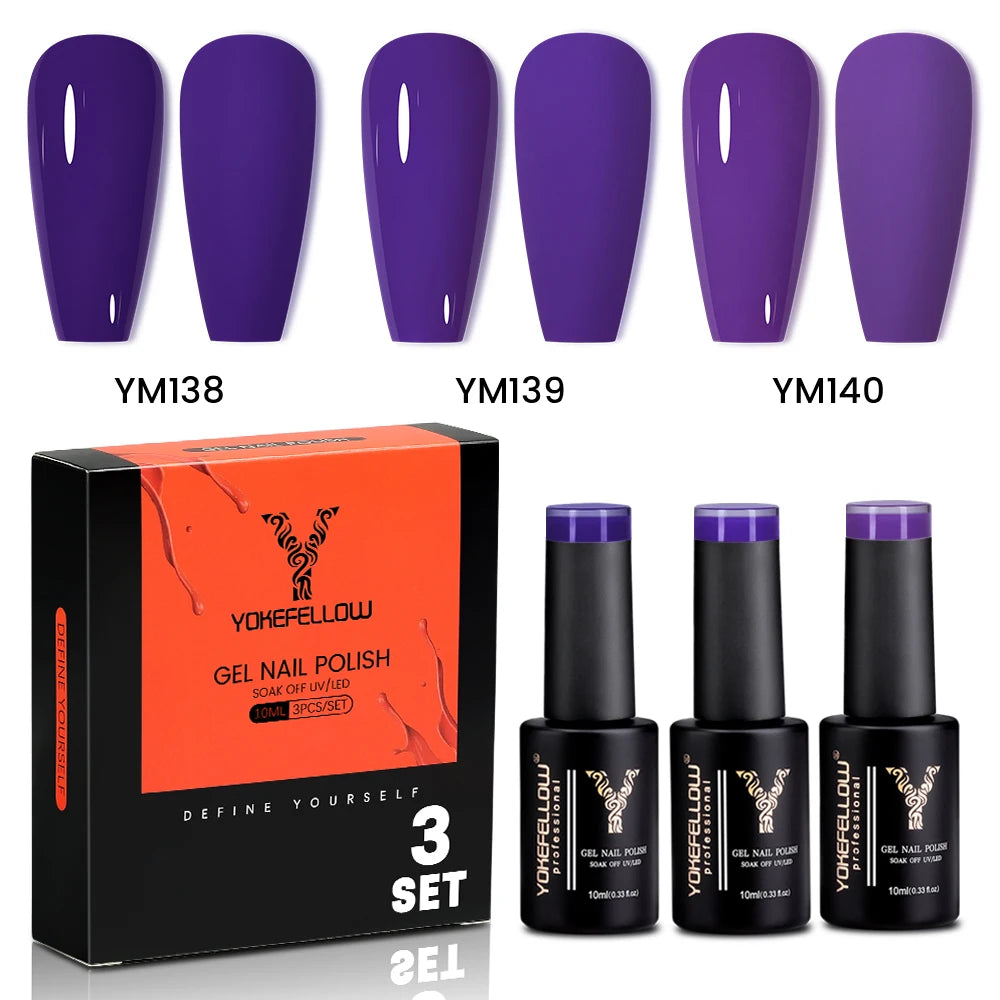 NEW YOKEFELLOW 10ml Crystal Jelly Nude Red Pink Gel Nail Polish Transparent Semi-permanent UV Gel Nail Art Soak Off Gel Varnish