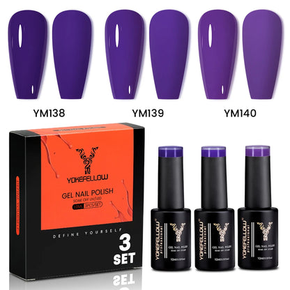 NEW YOKEFELLOW 10ml Crystal Jelly Nude Red Pink Gel Nail Polish Transparent Semi-permanent UV Gel Nail Art Soak Off Gel Varnish