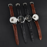 Orient Double Lion Watch Japanese Fully Automatic Mechanical Watch Hollowed Out Business Men's Watch Leather Strap