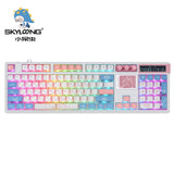 Teclado mecánico inalámbrico SKYLOONG GK104 Pro de tamaño completo con 3 modos, pantalla 2.0, 3 perillas, interruptor silencioso intercambiable en caliente, teclas PBT