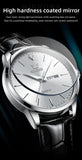OLEVS 2935 Dual Calendar Quartz Dress Watch For Men Simple Original Leather Men's Watches Waterproof Luminous Business Hand Clock