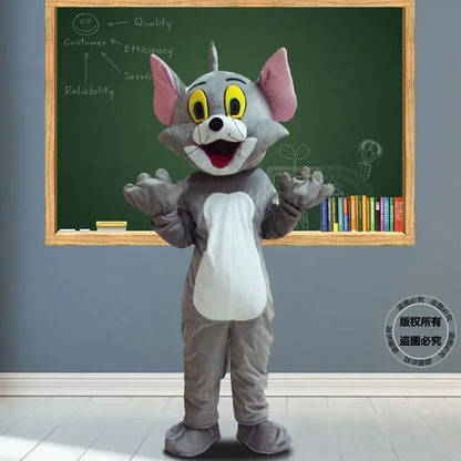 Tom Cat X Jerry Mouse Cartoon Mascot Cosplay Costume Fancy Dress Advertising Carnival Props Customized Halloween Party