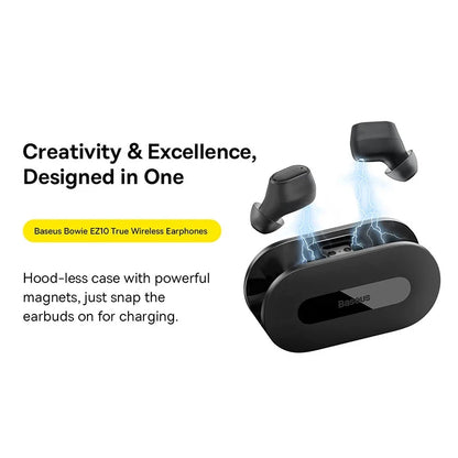 Auriculares inalámbricos Baseus Bowie EZ10 con Bluetooth 5.3, carga rápida, 0,06 pulgadas, baja latencia, miniauriculares deportivos de alta fidelidad.