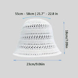 Hollow Out Crochet Sun Hat Wide Brim Bucket Hat Knitted Fisherman Hat Foldable Visor Small Fresh Simple Outdoor Casual Beach Cap