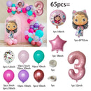 1 conjunto gabby casa de bonecas gatos balão bolas de látex crianças festa de aniversário decoração chá de bebê suprimentos hélio globos crianças