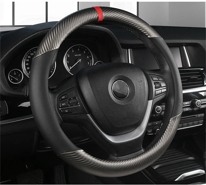 Fashion Universal Car Steering Wheel Cover Breathable Anti Slip Car Decoration Suitable 37-38cm Steering Wheel Cover Accessories