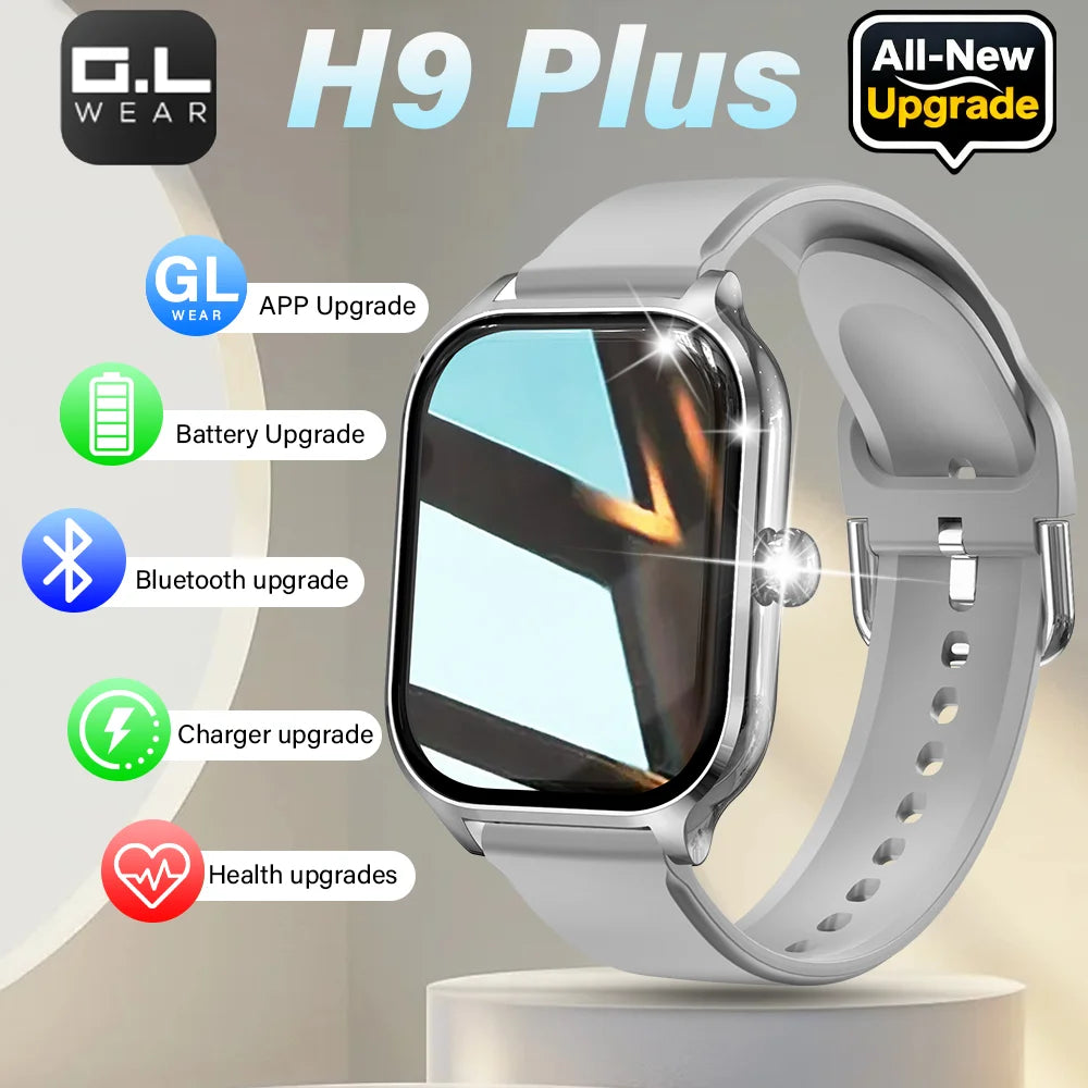LAXASFIT New H9 Pro Max Smart Watch Dial to Answer Calls Calorie Tracking Heart Rate Oximetry Monitoring Bluetooth Smartwatch