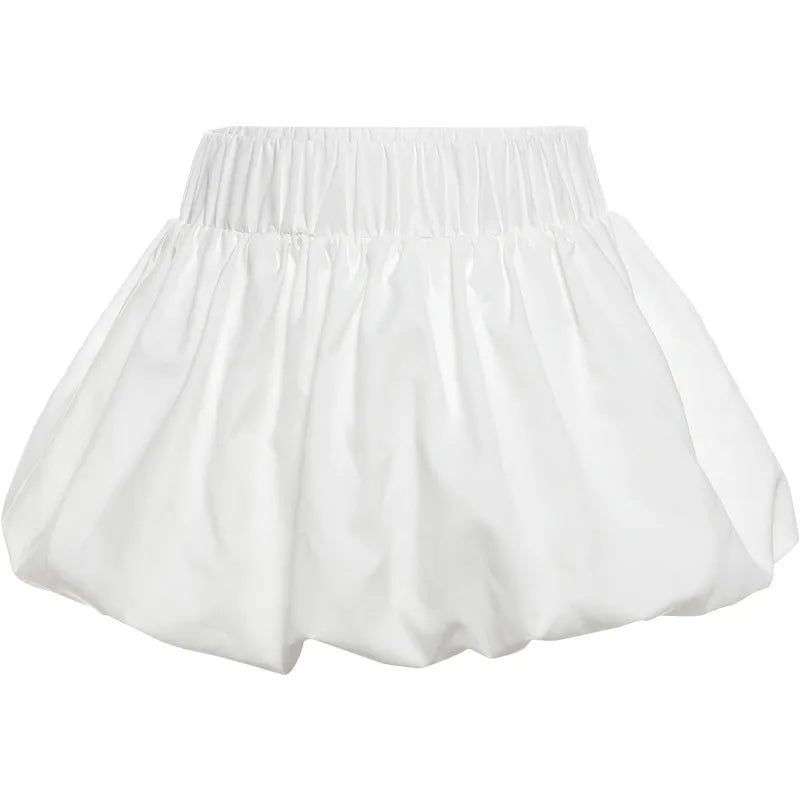 Nibber Ball Gown Skirts Women Y2K Hottie 2024 Summer Trend Midnight Waistband Miniskirts Birthday Basic Streetwear Wild Bottoms