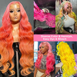 30 40 Inches Body Wave 613 Honey Blonde Lace Wig HD Transparent 13x4 Lace Front Human Hair Wigs Colored 13x6 Lace Frontal Wigs