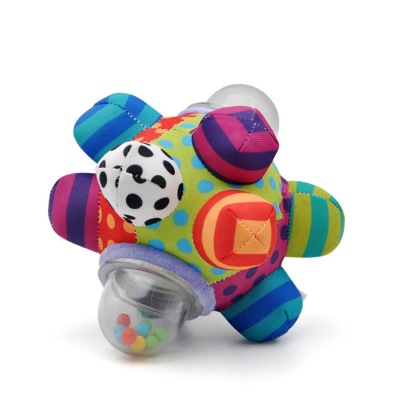 Baby Toys 0 12 Months Rotating Rattle Ball Grasping Activity Baby Development Toy Silicone Teether Sensory Toys for Babies Gifts